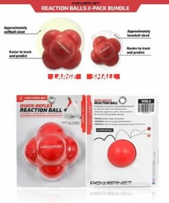 POWERNET Reaction Balls, 2pk -Track & Field Sales Store a33 013 01