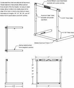 Gill G6 NCAA/NFHS Aluminum Hurdle 5 Gill G6 NCAA/NFHS Aluminum Hurdle -Track & Field Sales Store a87 108 diag