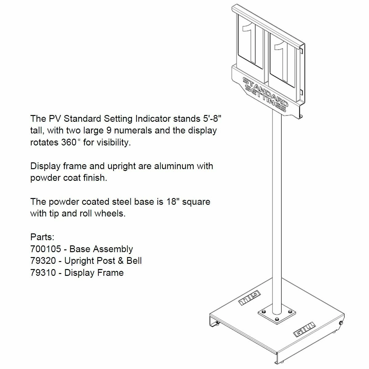 Gill 2 Digit Pole Vault Display 2 Gill 2 Digit Pole Vault Display - Image 2