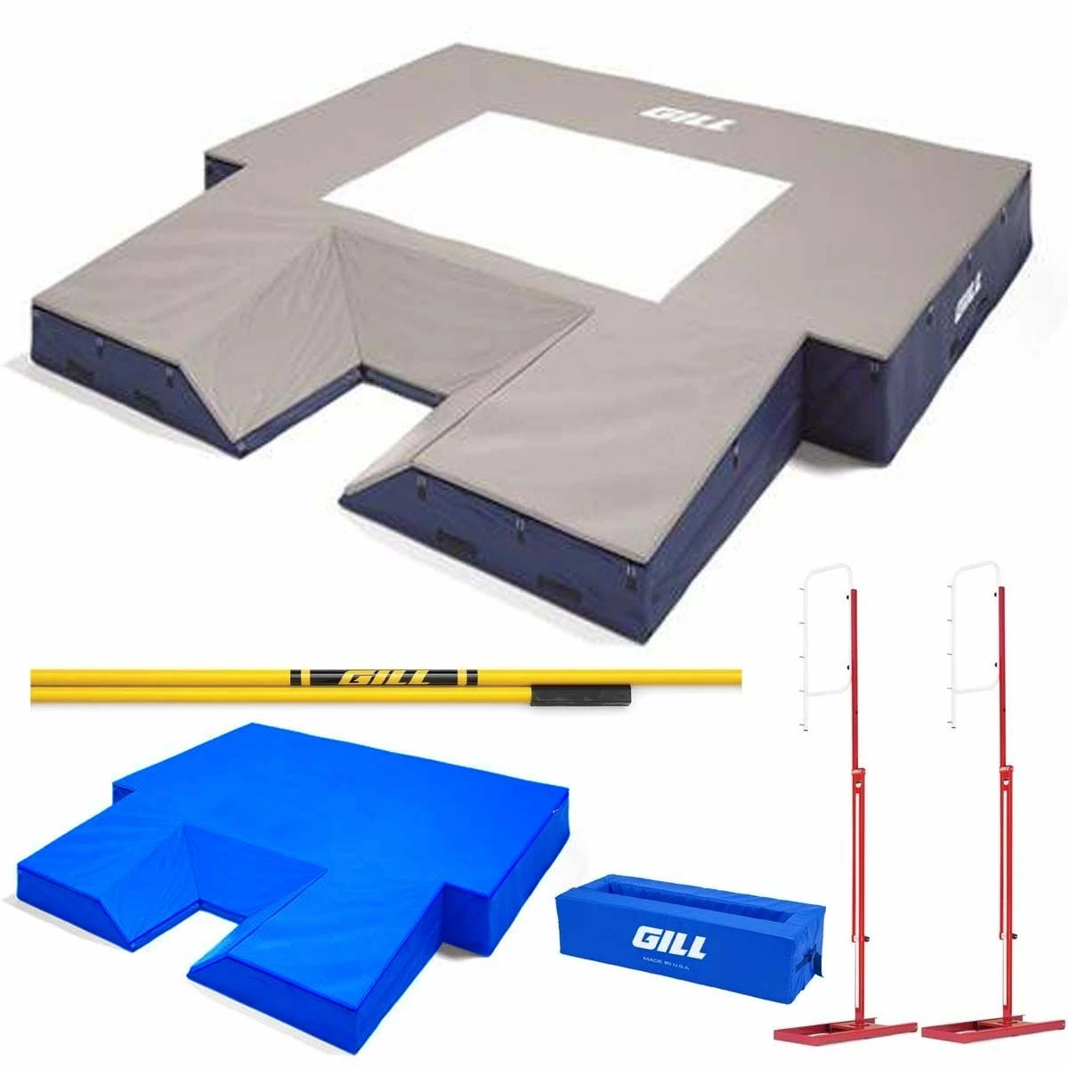 Gill S1 NFHS Pole Vault Pit Value Pack, 20'x20'2.5"x28", VP65417 1 Gill S1 NFHS Pole Vault Pit Value Pack, 20'x20'2.5"x28", VP65417