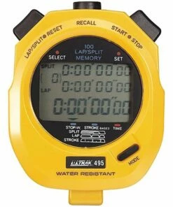Ultrak 495 100 Lap Memory Stopwatch, YELLOW
